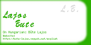 lajos bute business card